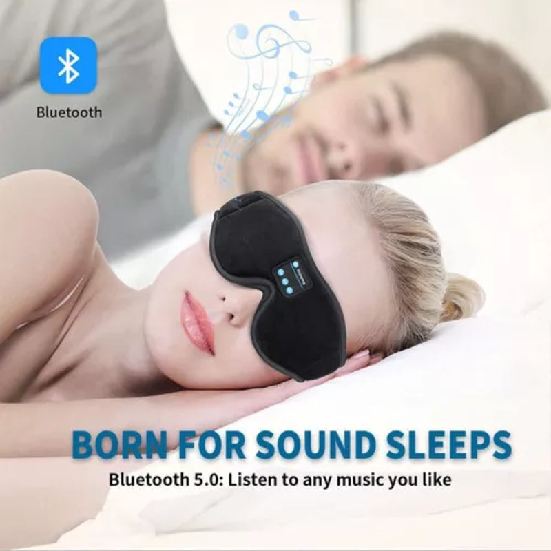 Bluetooth-Enabled 3D Sleep Mask with Integrated Headphones for Wireless Music Experience