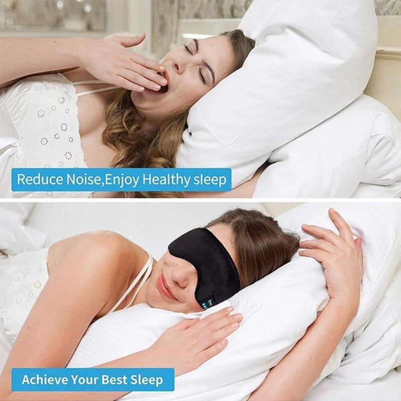 Bluetooth-Enabled 3D Sleep Mask with Integrated Headphones for Wireless Music Experience