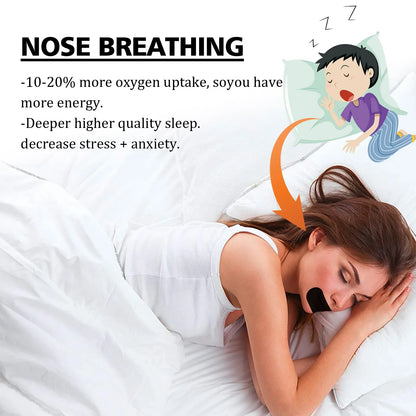 Mouth Tape for Sleep - 30/150 Pcs Anti-Snoring Mouth and Nose Strips for Enhanced Breathing and Improved Sleep Quality